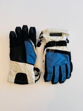 Scott Ski Gloves Medium Blue White Waterproof Insulated Winter Snow